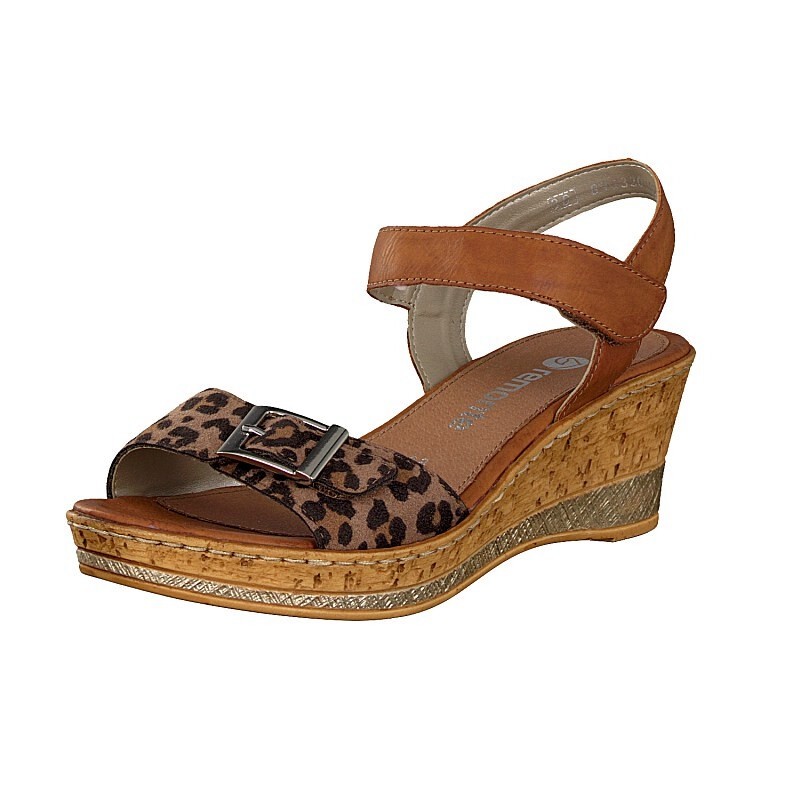 Sandalias Cunha Rieker D4754-24 Para Mulher - Marrom